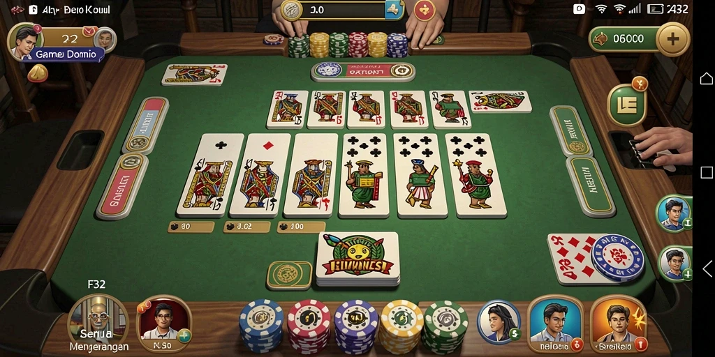 Gameplay seru F32 yang menampilkan permainan Domino yang menantang.