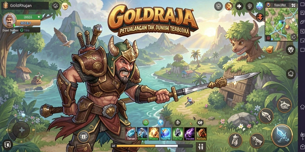 Gameplay seru GOLDRAJA di dunia terbuka yang menakjubkan.