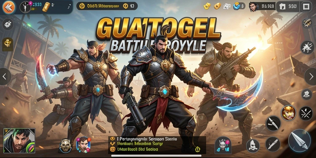Screenshot gameplay GUATOGEL saat pertarungan seru di arena Battle Royale.