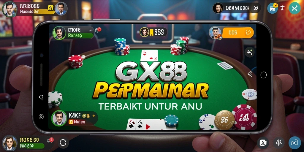 Screenshot GX88 menampilkan aksi seru permainan poker.