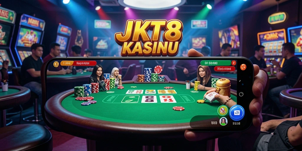 Tampilan gameplay JKT8 yang menarik dalam suasana Kasino.