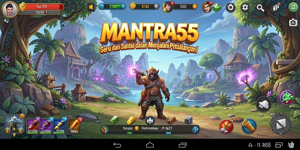 Tampilan gameplay <strong>MANTRA55</strong> yang seru dan menarik saat dimainkan.