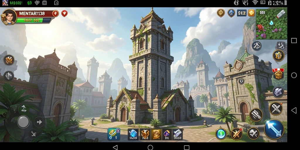 Gameplay seru di MENTARI138 dengan menara dan strategi pertahanan.