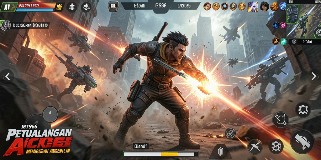 Screenshot gameplay penuh aksi dari MT966 yang memukau.