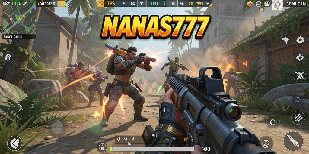 Screenshot NANAS777 menampilkan pertempuran TPS yang seru dan intens.