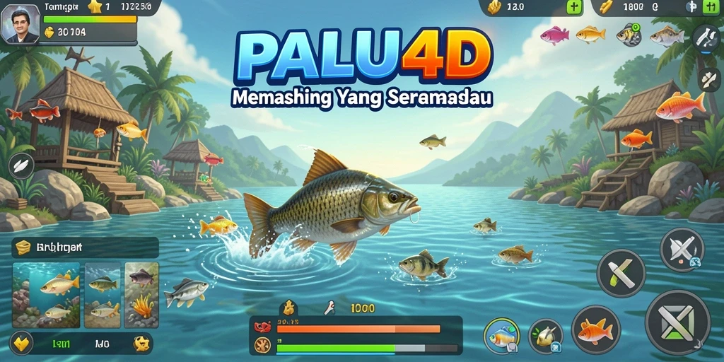 Screenshot gameplay memancing di PALU4D yang menampilkan aksi seru.