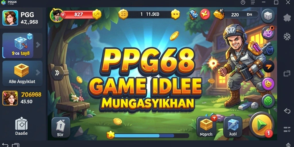 Tampilan gameplay PGG68 dengan aktivitas Idle yang menarik.