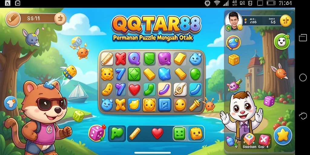 Screenshot gameplay QQSTAR88 yang menampilkan tantangan Puzzle seru.