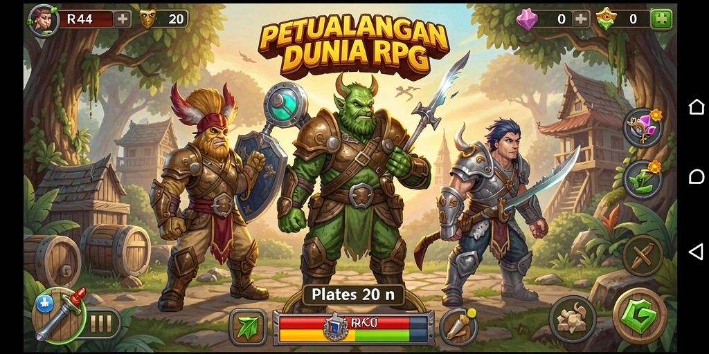 Tampilan gameplay menegangkan dalam adventure RPG di RR44.