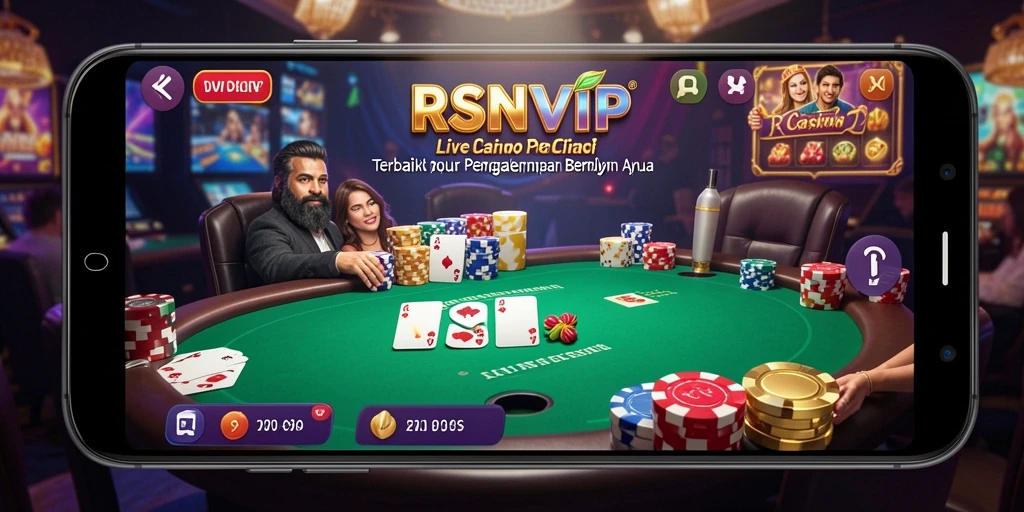 Tampilan gameplay Live Casino RSNVIP yang mendebarkan dan interaktif.