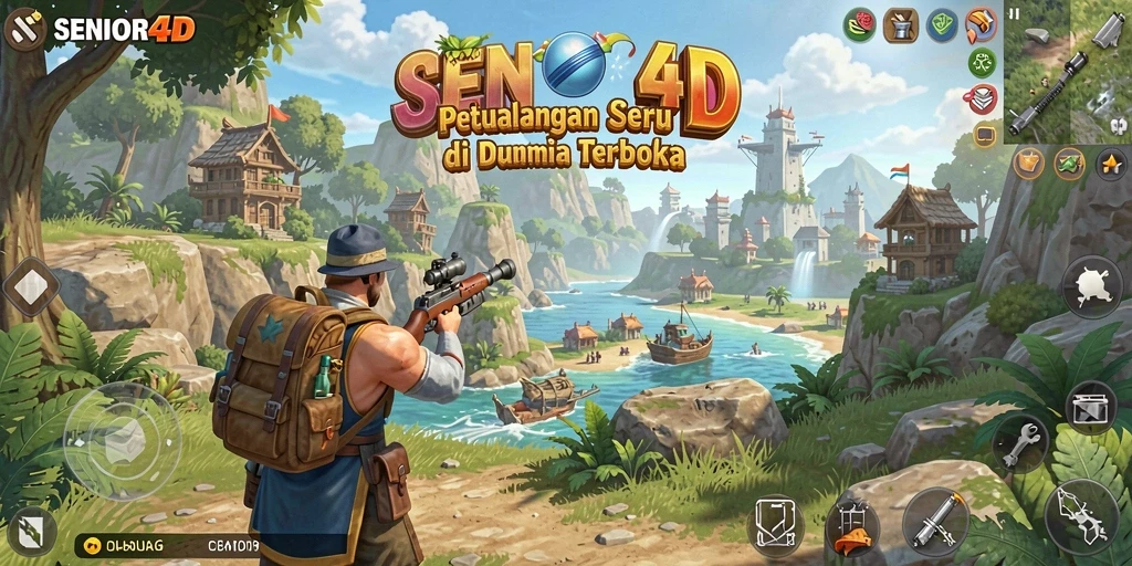 Screenshot gameplay SENIOR4D menampilkan dunia terbuka yang menakjubkan dan penuh petualangan.