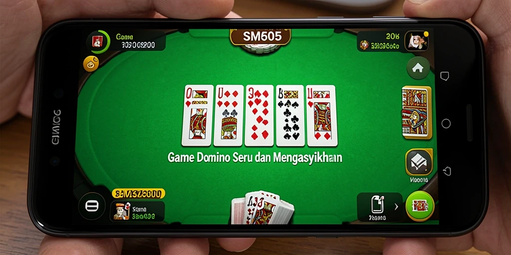 Tangkapan layar utama SM605 menampilkan gameplay menarik dari permainan Domino.