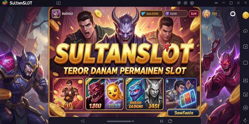 Tampilan gameplay SULTANSLOT dengan elemen horror yang menegangkan.