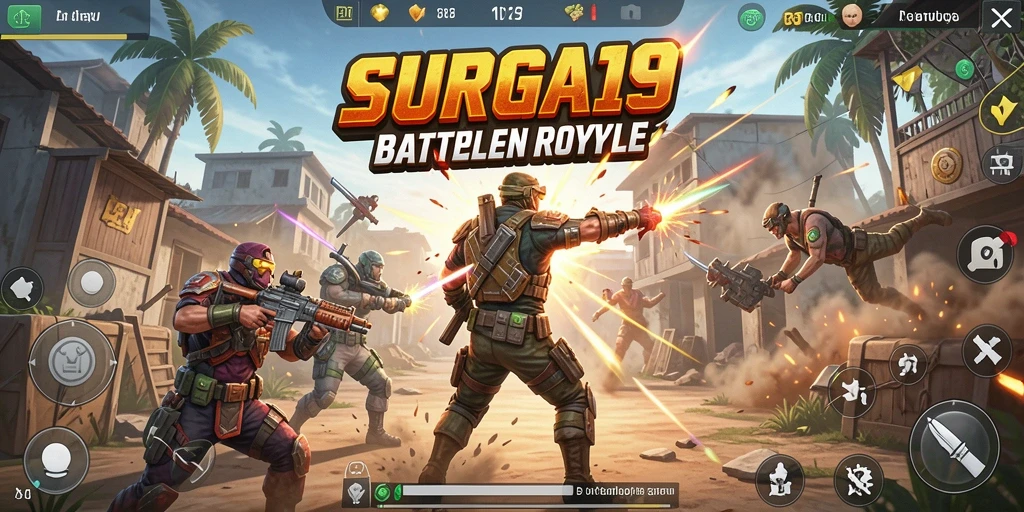 Gameplay seru dalam pertarungan Battle Royale yang intens.