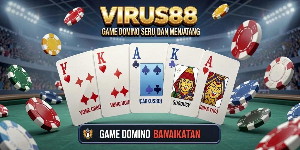 Tampilan menarik dari gameplay Domino VIRUS88 yang seru.